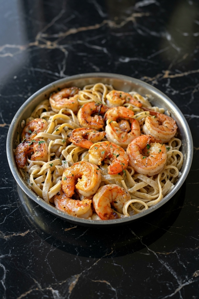 Creamy Shrimp Fettuccine
