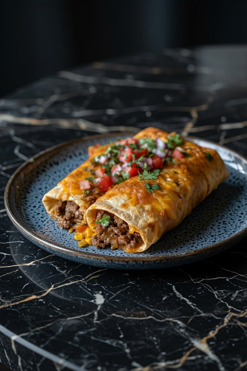 Beef and Cheese Chimichanga