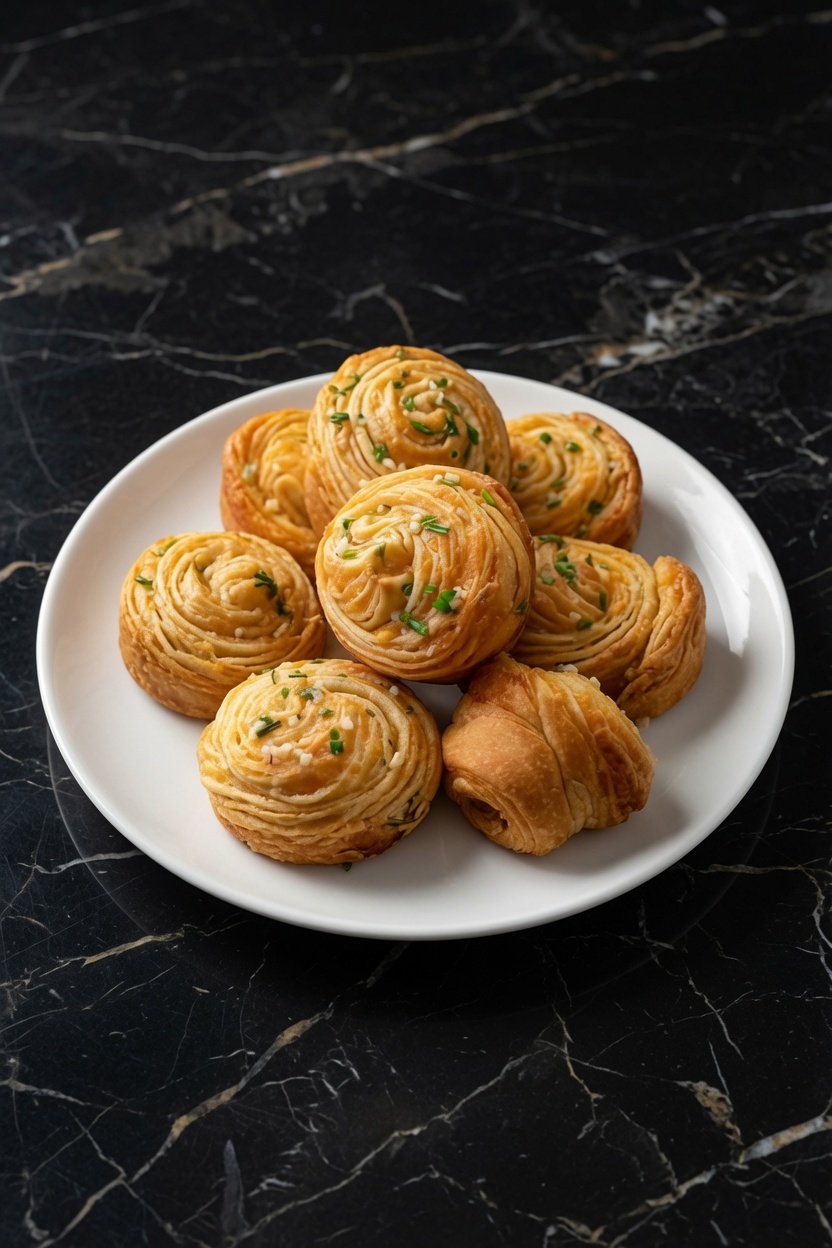 Cheesy Garlic Cruffin