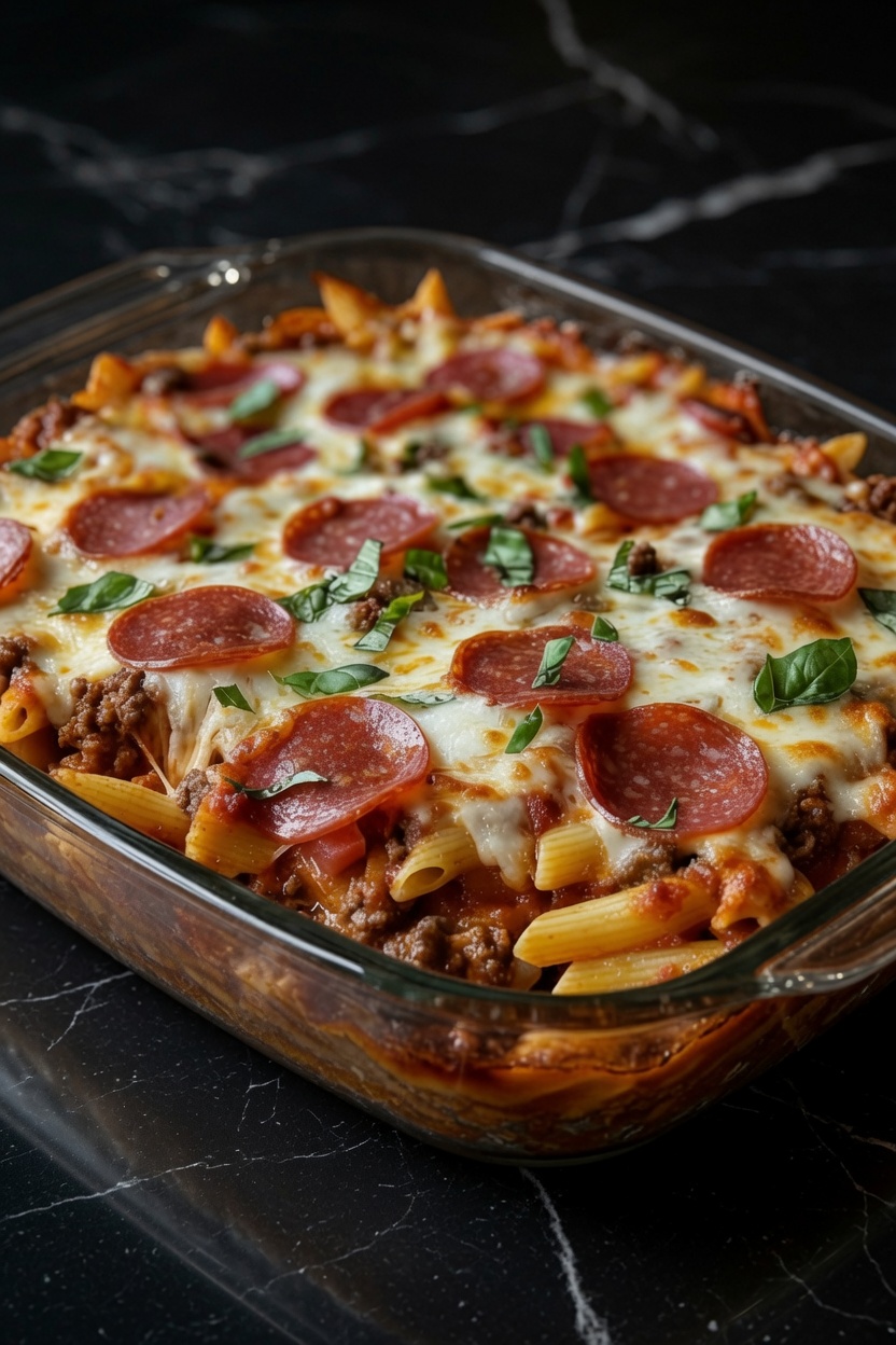 Meat Lovers Pizza Casserole