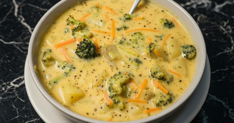 Crockpot Potato Broccoli Cheddar Soup