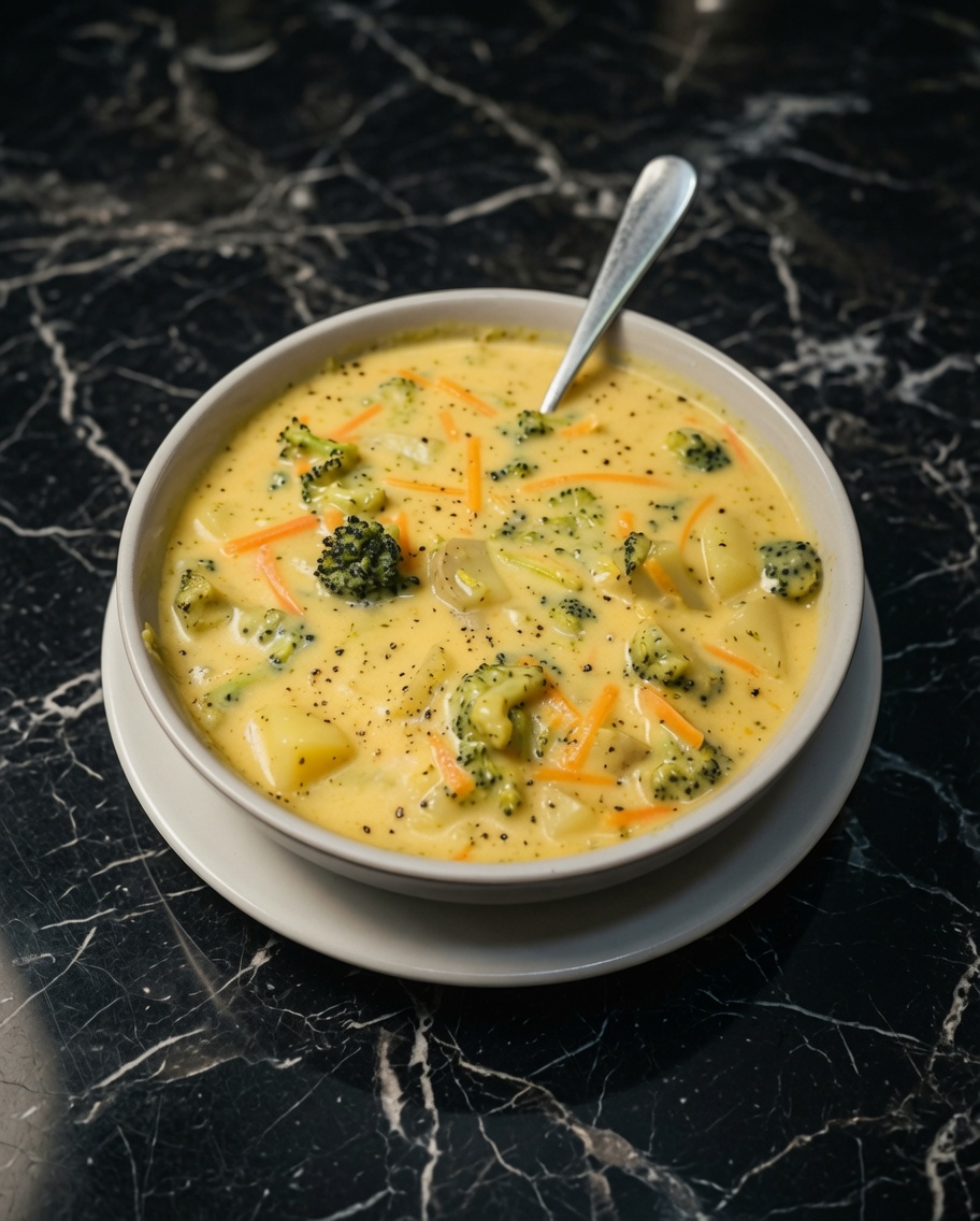 Crockpot Potato Broccoli Cheddar Soup