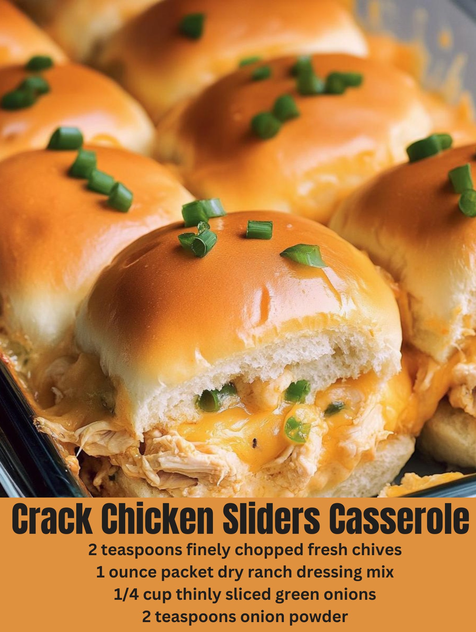 Crack Chicken Sliders Casserole