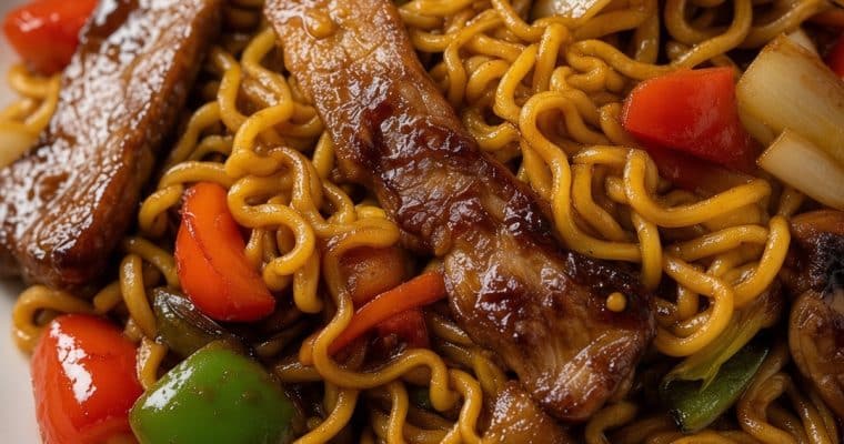 Steak Stir-Fried Ramen