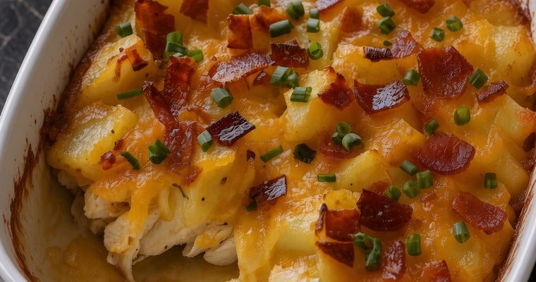 Baked Chicken and Loaded Potato Casserole