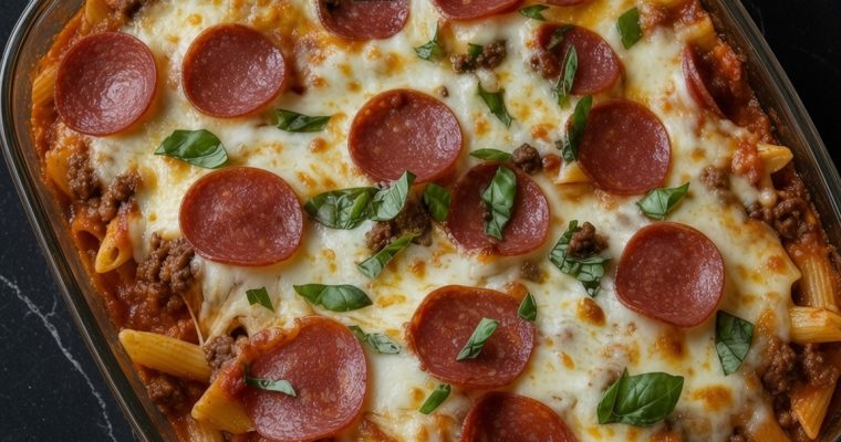 Meat Lovers Pizza Casserole
