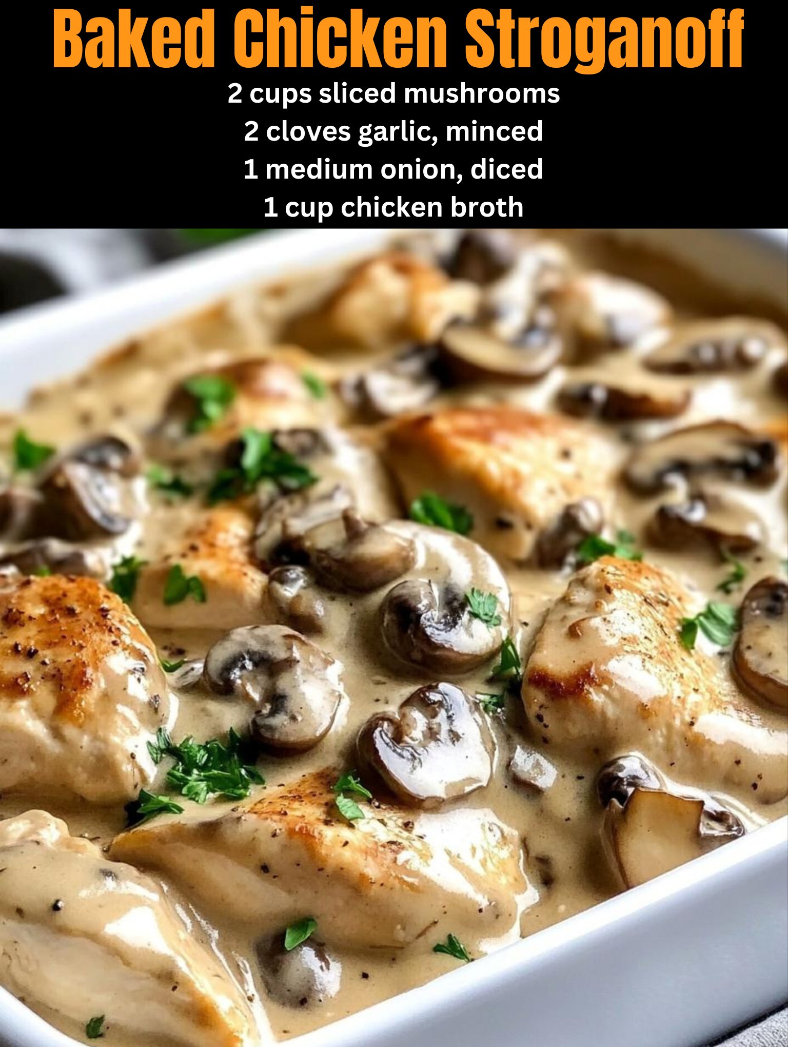 Baked Chicken Stroganoff