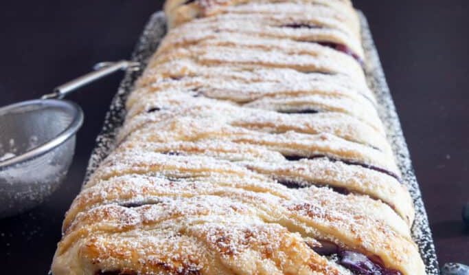 Easy Ricotta Blueberry Strudel