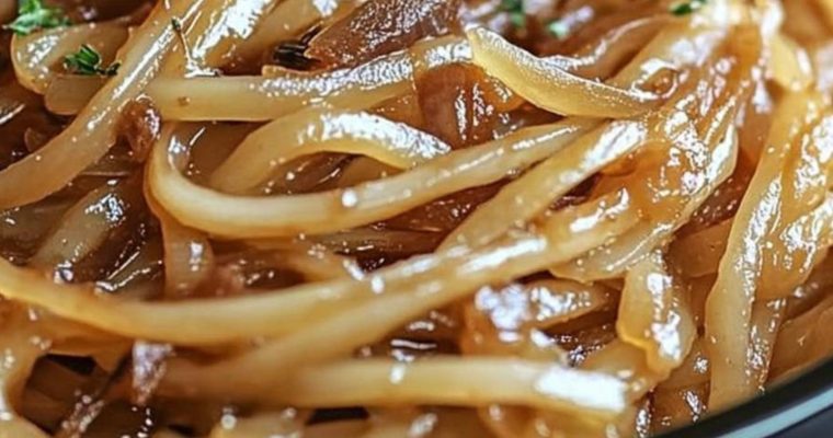 Slow Cooker Caramelized Onions Pasta