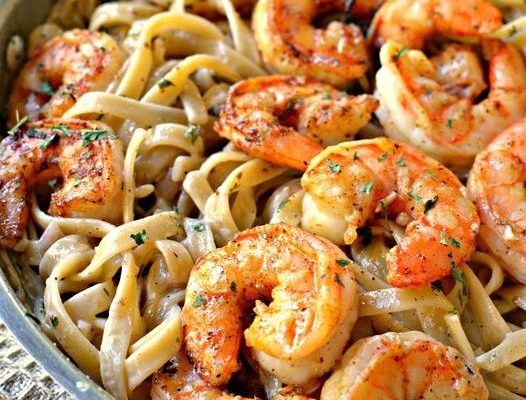 Creamy Shrimp Fettuccine