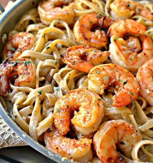 Creamy Shrimp Fettuccine