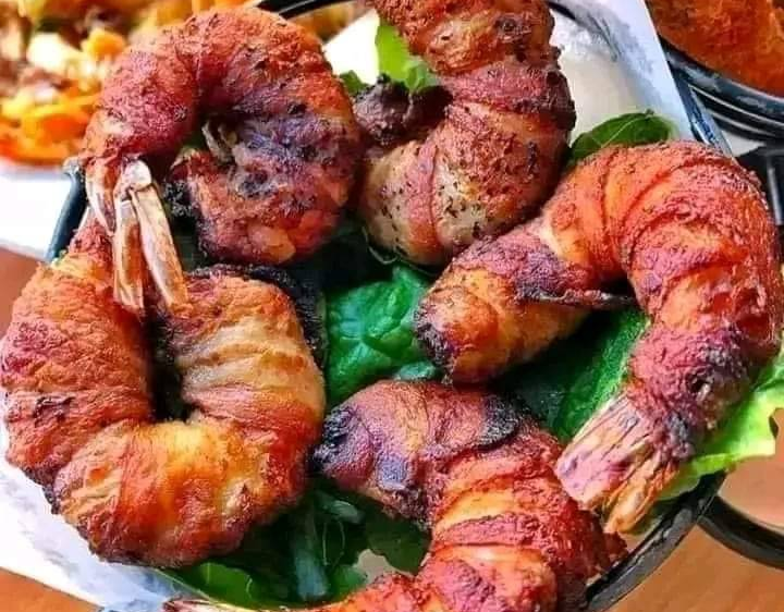 BBQ Bacon Wrapped Shrimp