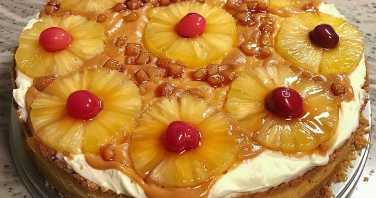 Pineapple Upside-Down Cheesecake