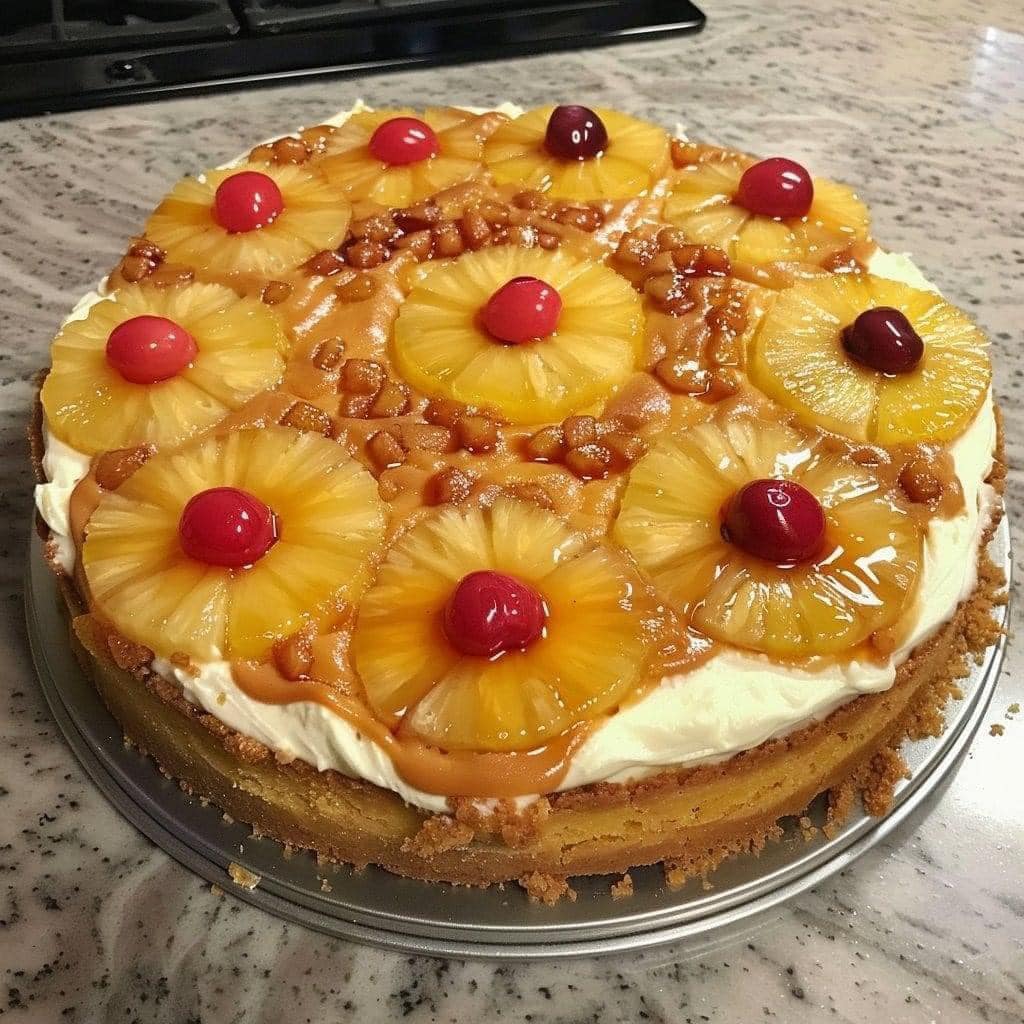 Pineapple Upside-Down Cheesecake