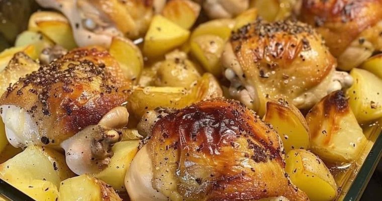 Garlic Roasted Chicken and Potatoes