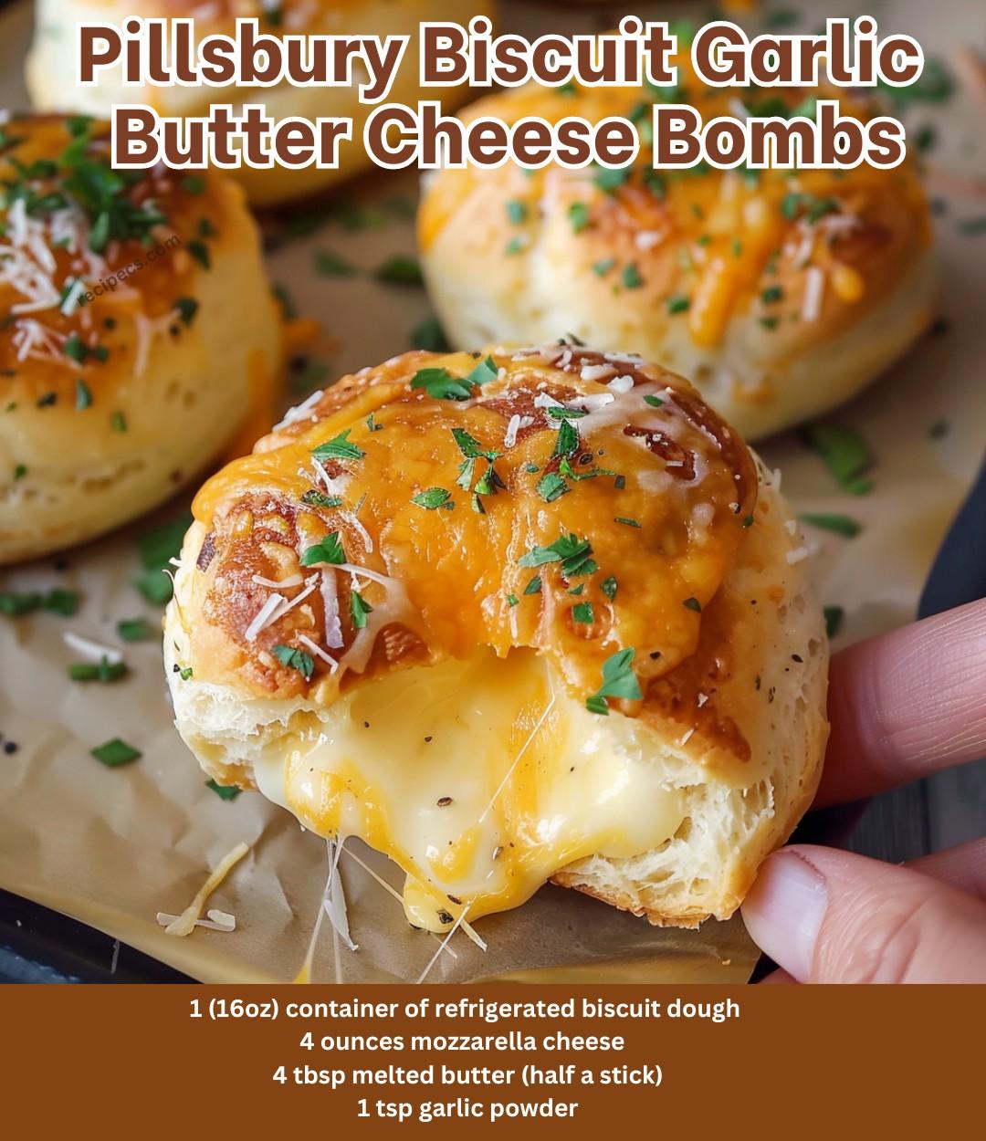 Pillsbury Biscuit Garlic Butter Cheese Bombs