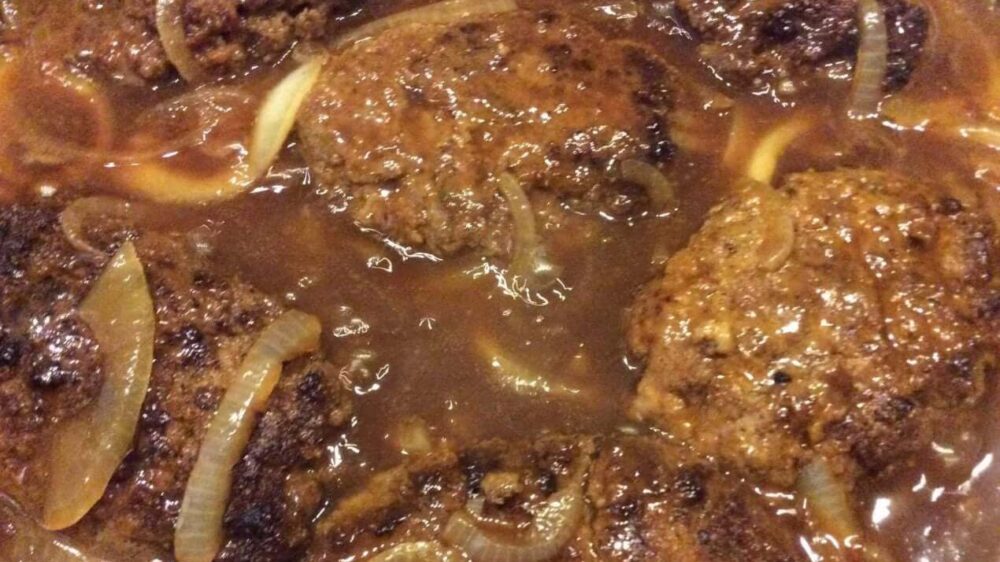 Hamburger Steak with Creamy Onion Gravy