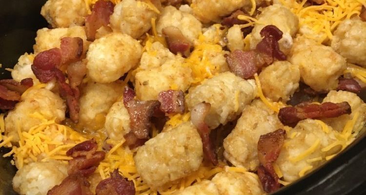 CHEESY CHICKEN TATER TOT IN THE CROCKPOT