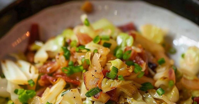 FRIED CABBAGE (WITH BACON, ONION, & GARLIC)