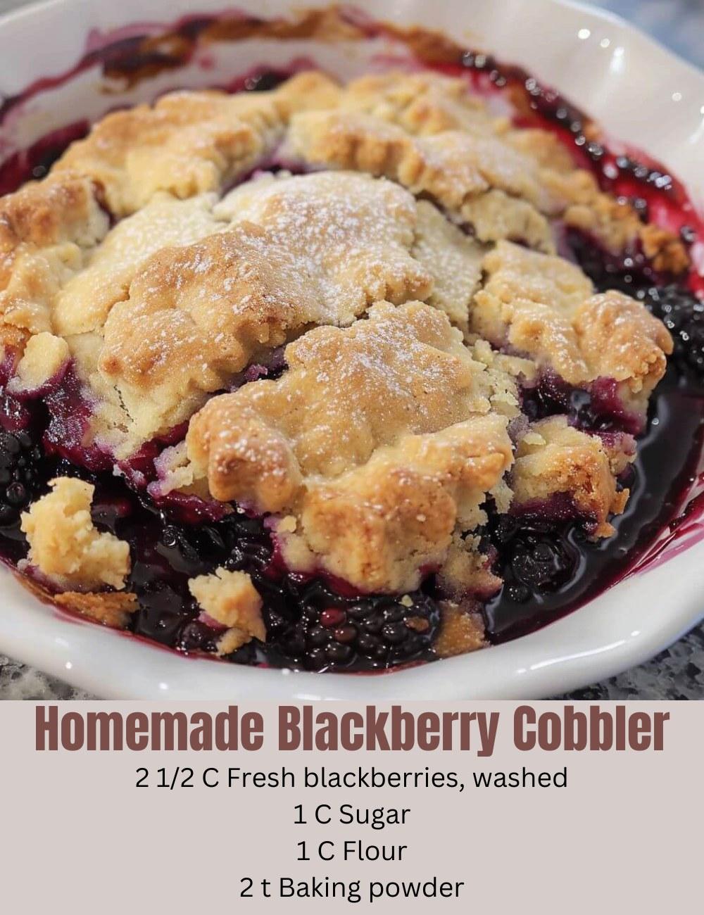 HOMEMADE BLACKBERRY COBBLER