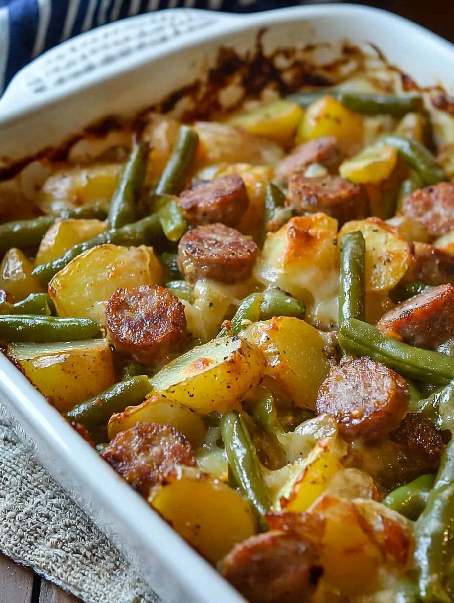 Sausage Green Bean Potato Casserole