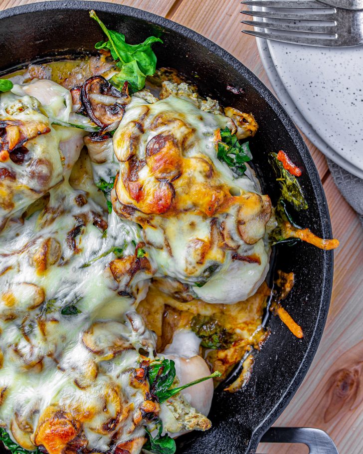 Smothered Chicken with Creamed Spinach