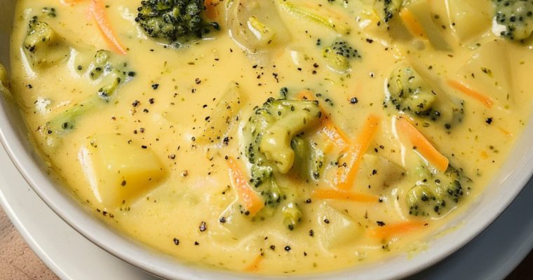 Crockpot Potato Broccoli Cheddar Soup