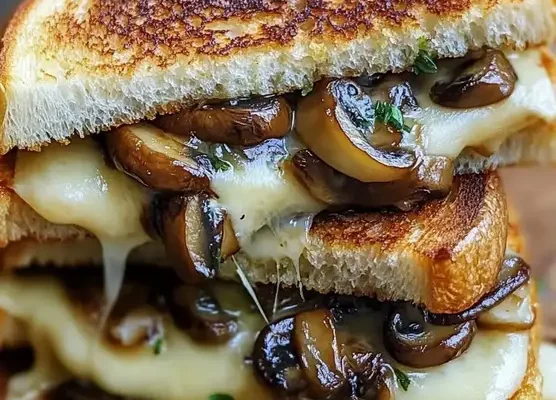 Grilled Cheese with Gouda, Roasted Mushrooms, and Onions