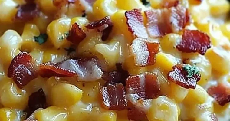 Slow Cooker Cheddar Corn with Bacon