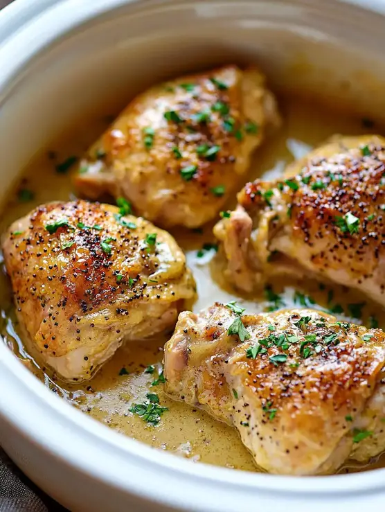 Slow Cooker Creamy Mustard Chicken