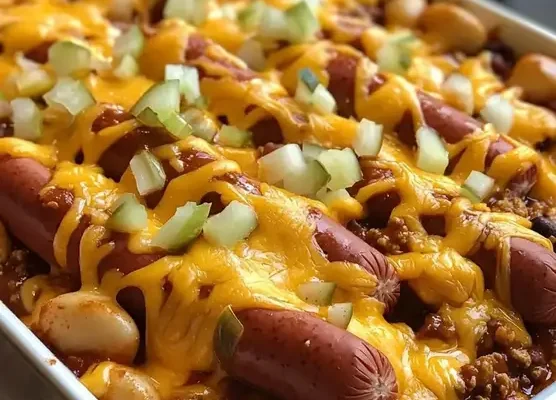 Chili Cheese Dog Casserole