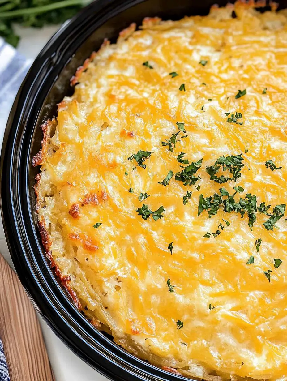 Slow Cooker Cracker Barrel CopyCat Hashbrown Casserole