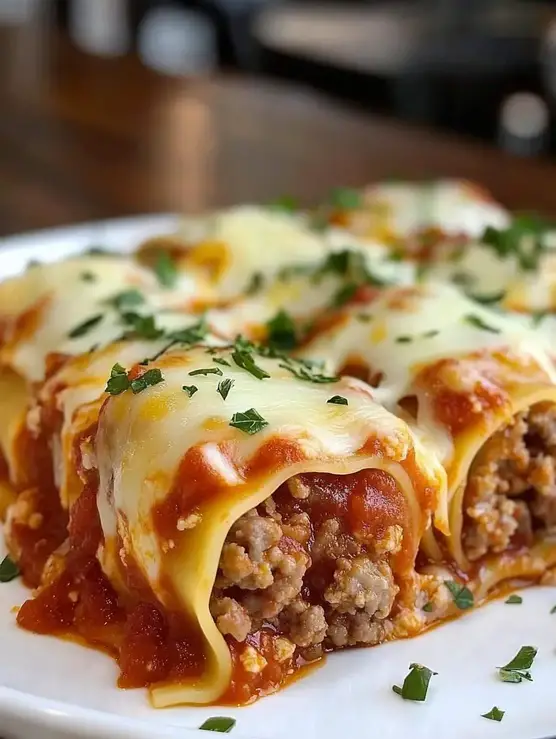 3-Cheese Sausage Lasagna Roll-Ups