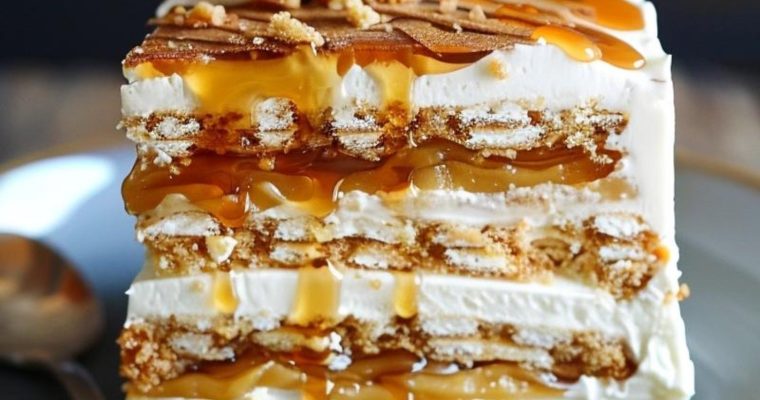 SALTED CARAMEL ICEBOX CAKE