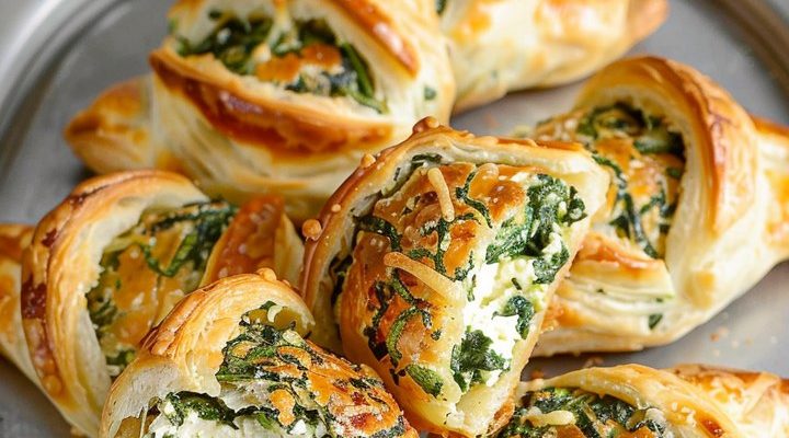 SPINACH PUFFS WITH CREAM CHEESE