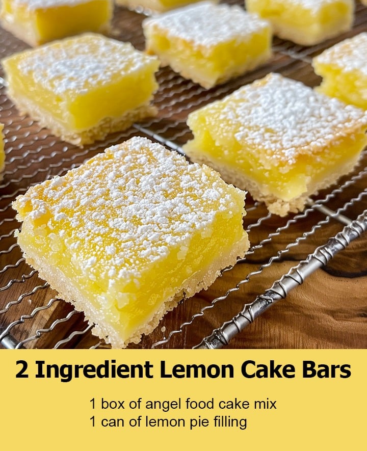 2 INGREDIENT LEMON CAKE BARS!