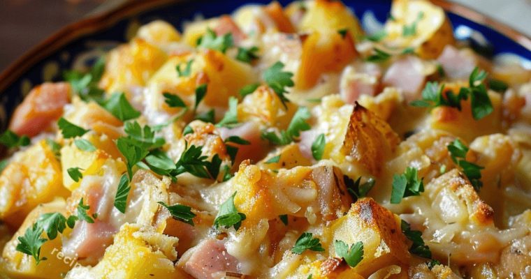 CROCKPOT HAM AND  POTATO  CASSEROLE