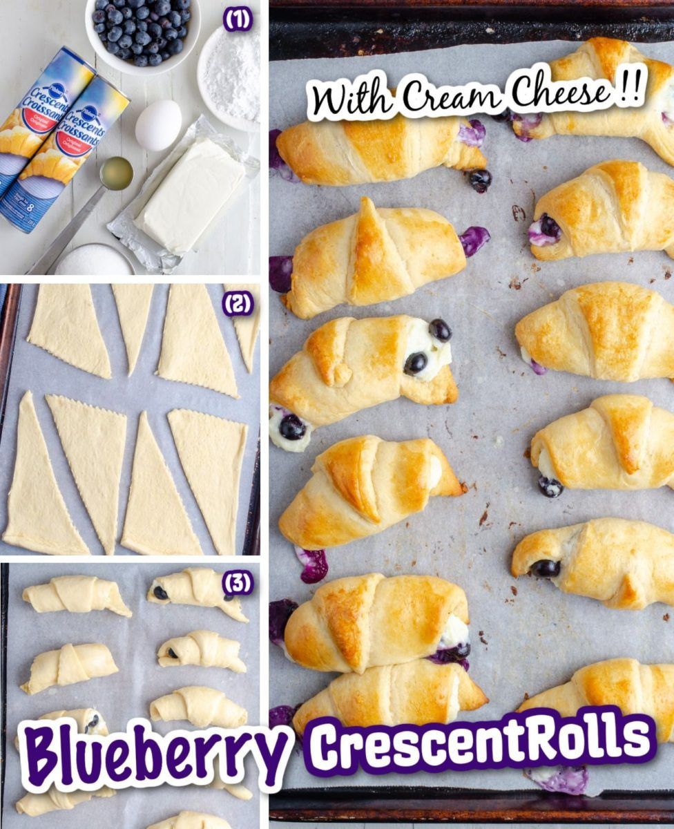 BLUEBERRY CHEESECAKE CRESCENT ROLLS