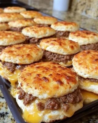 BISCUITS AND GRAVY WITH SAUSAGE AND EGG BREAKFAST CASSEROLE