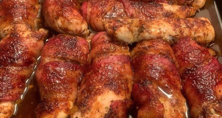 BACON-WRAPPED CHICKEN TENDERS