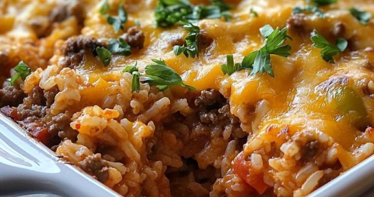 BEEF AND RICE CASSEROLE