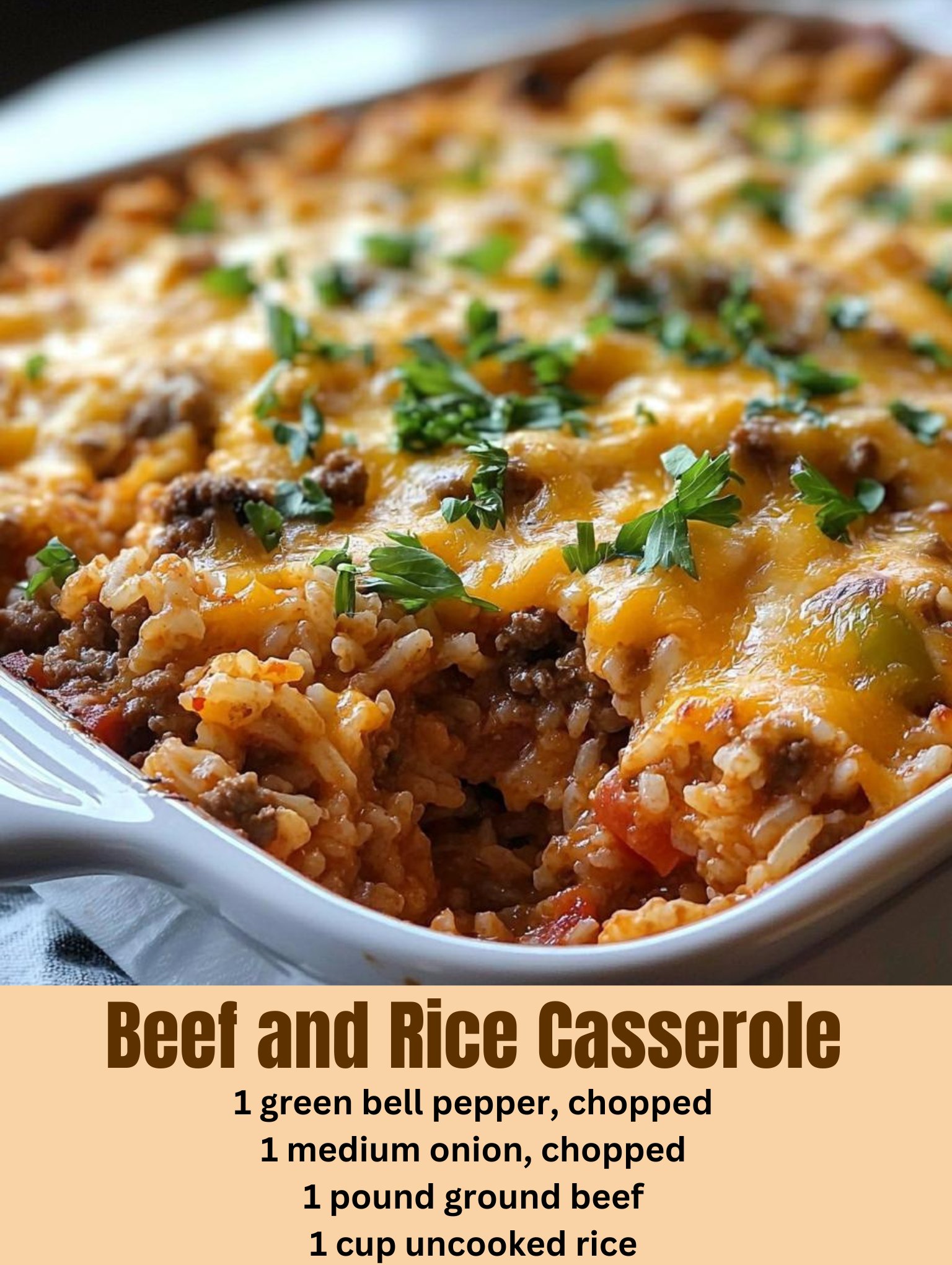 BEEF AND RICE CASSEROLE