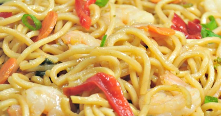 INSTANT POT SHRIMP LO MEIN