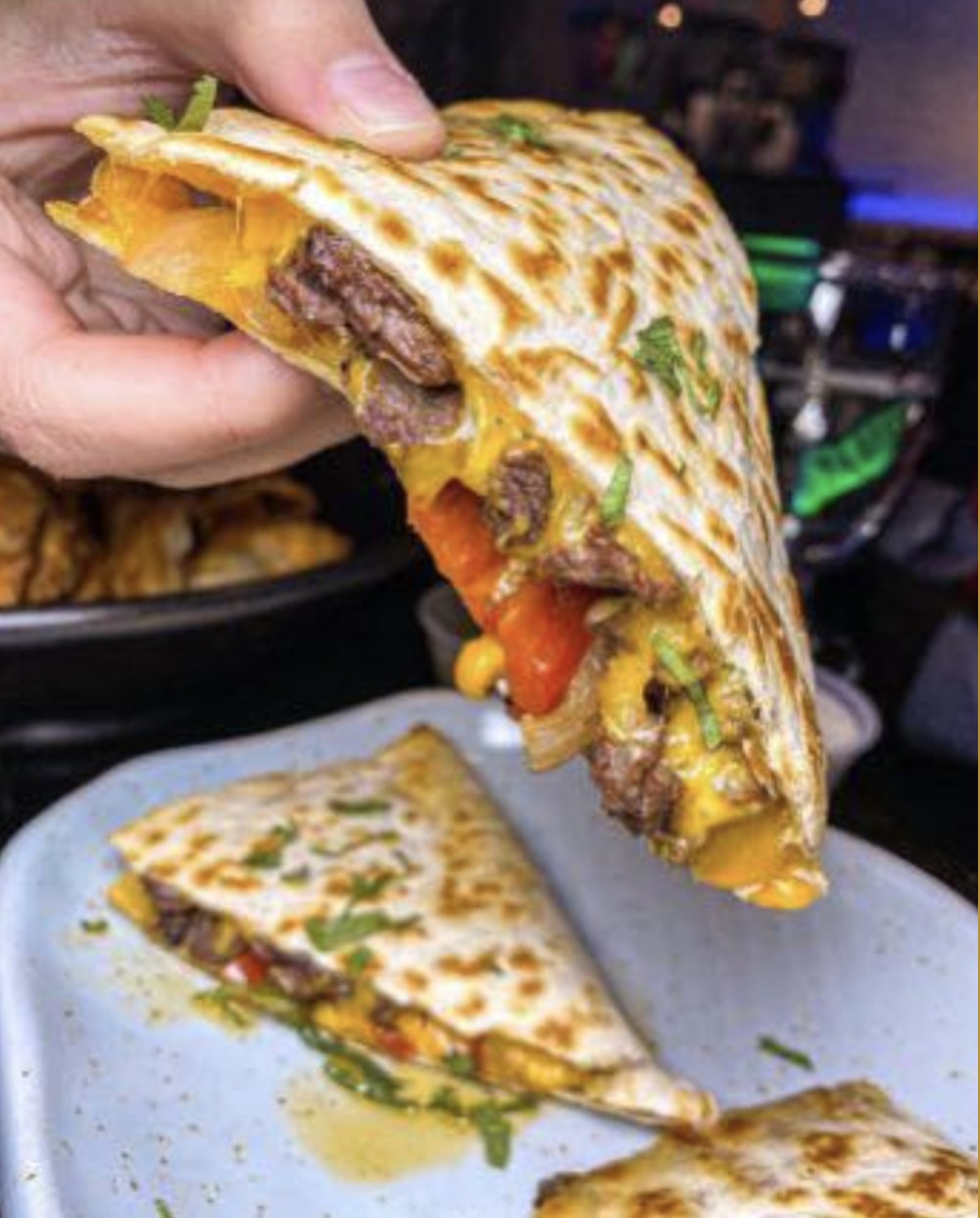 LOADED STEAK QUESADILLAS