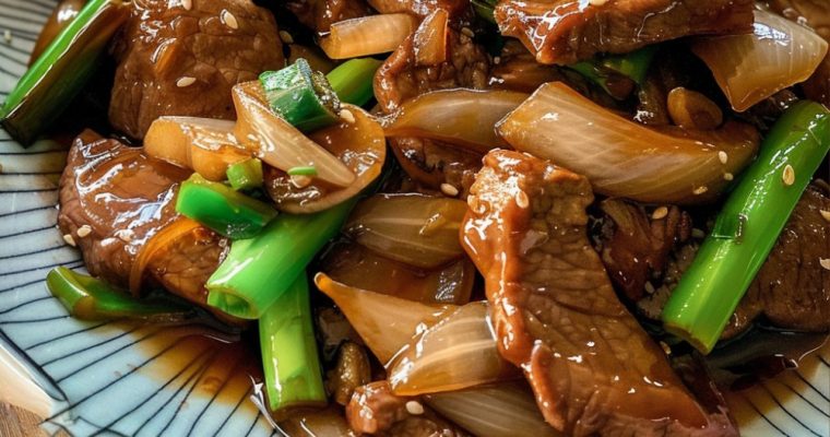 CHINESE BEEF AND ONION STIR FRY
