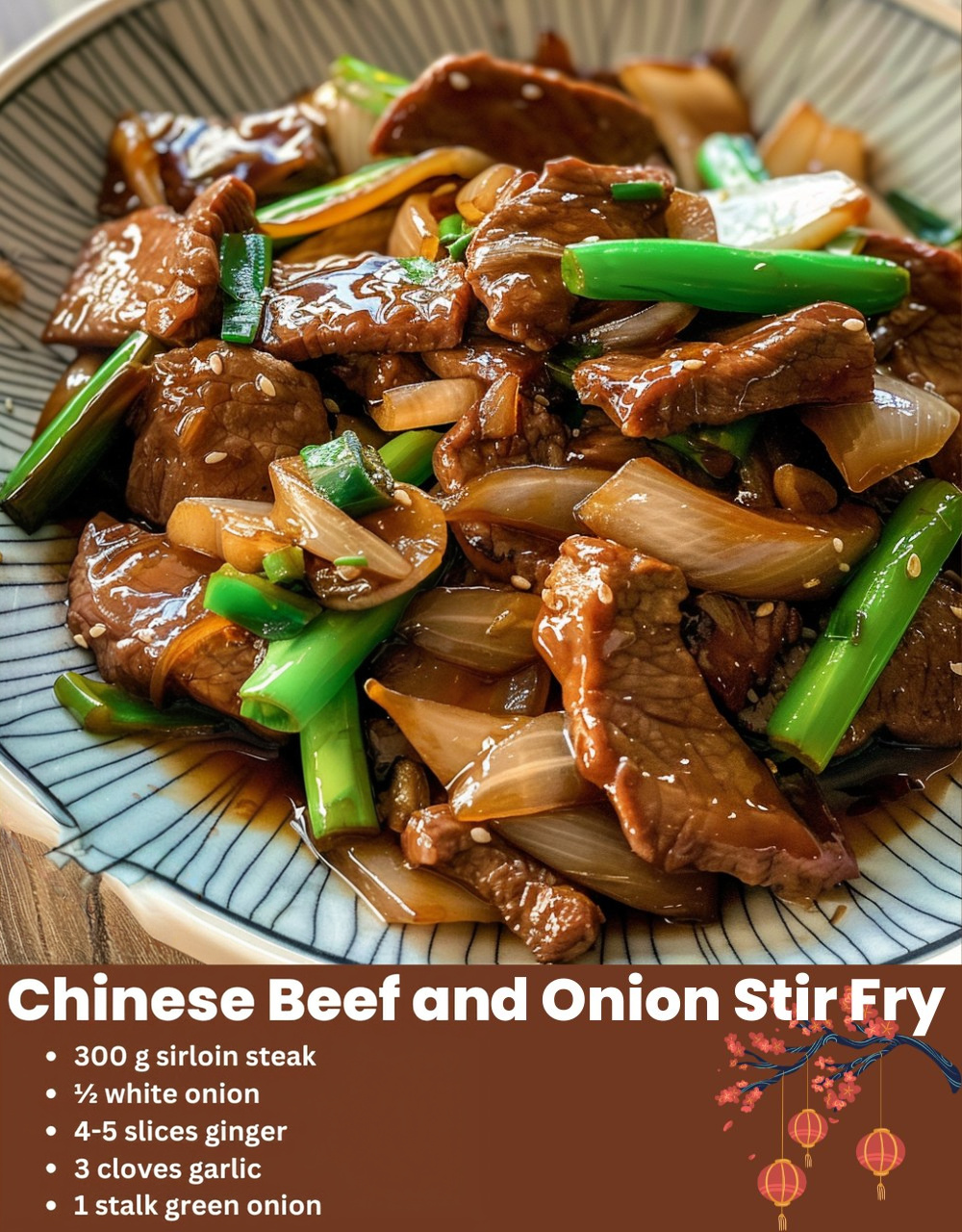 CHINESE BEEF & ONION STIR FRY