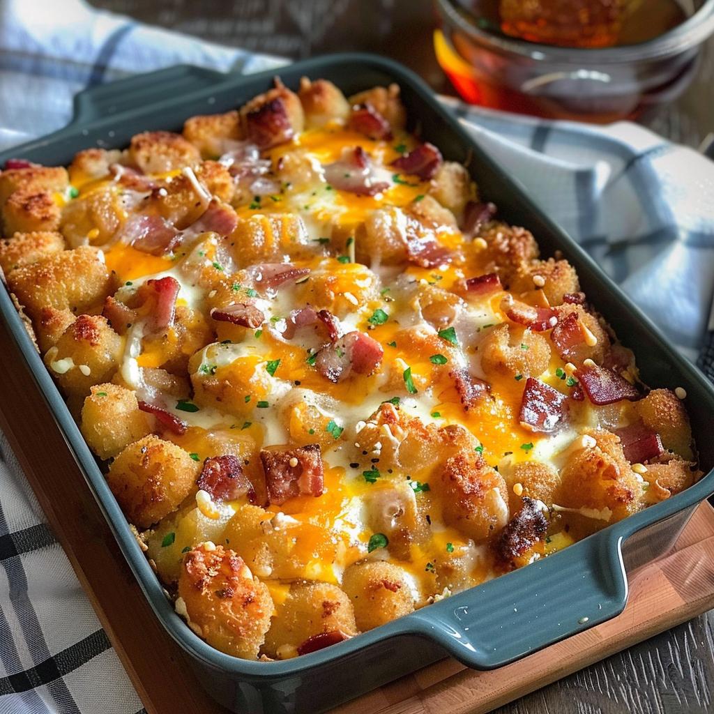 Tater Tot Sausage Breakfast Casserole