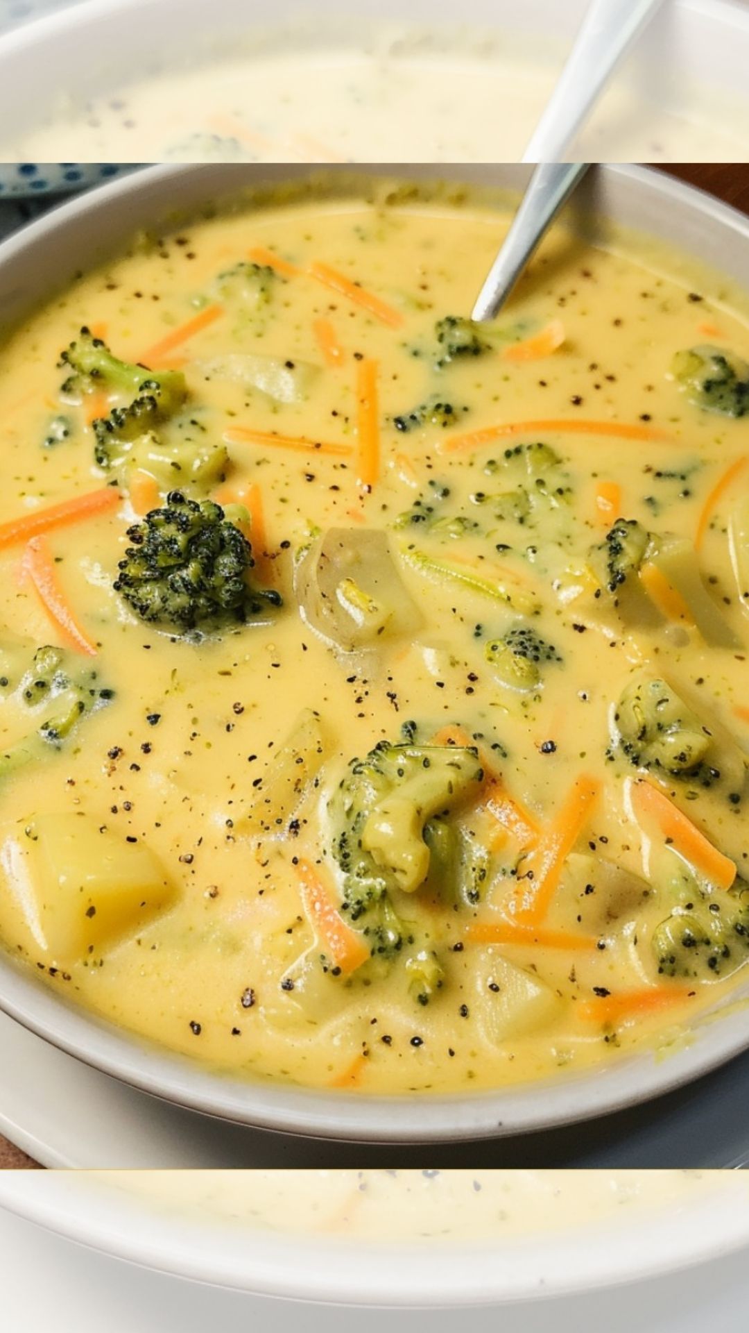 Crockpot Potato Broccoli Cheddar Soup