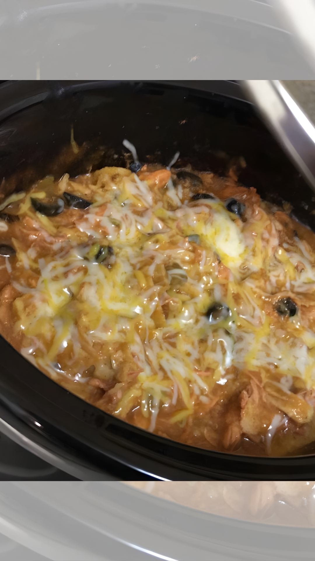 SLOW COOKER CHICKEN ENCHILADA CASSEROLE