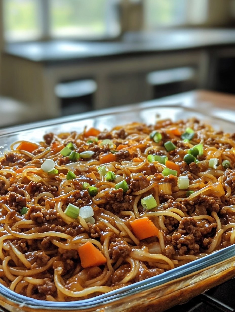 Ground Beef Chow Mein Casserole